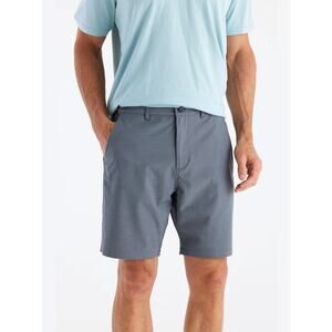 Men’s Free Fly Tradewind Chino Activewear Shorts Smoke Blue Size 32